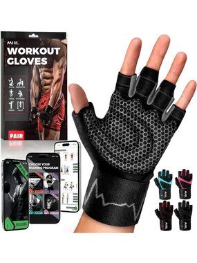 Comfortable Workout Gloves for Men – Enhanced Grip Gym Gloves for Weightlifting